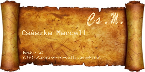 Császka Marcell névjegykártya