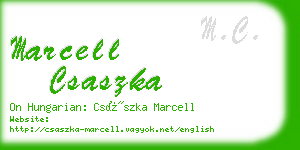 marcell csaszka business card